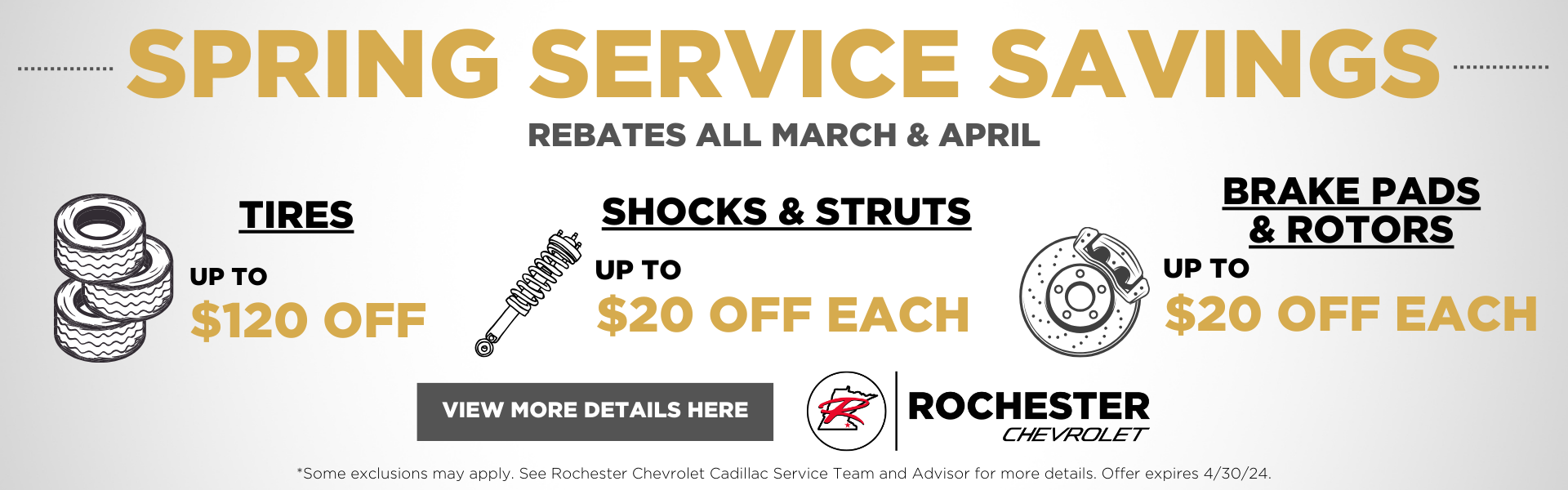 Rochester Chevrolet Service Rebates